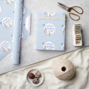 Rabbit Personalized Name Birthday Wrapping Paper