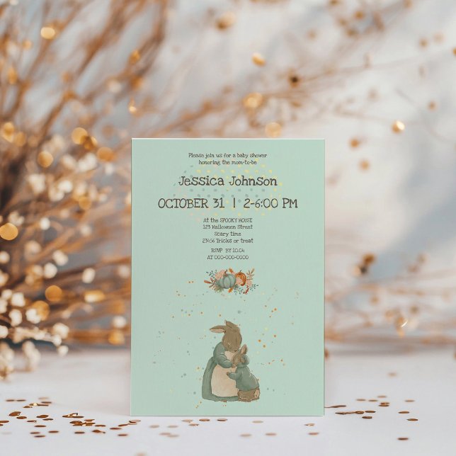 Rabbit Peter autumn Baby Shower Invitation (Creator Uploaded)
