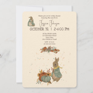 Rabbit Peter autumn Baby Shower Invitation