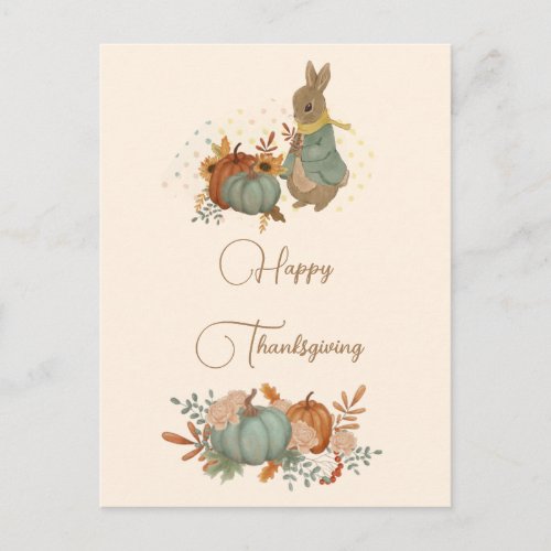 Rabbit Peter autumn Thanksgiving Cards