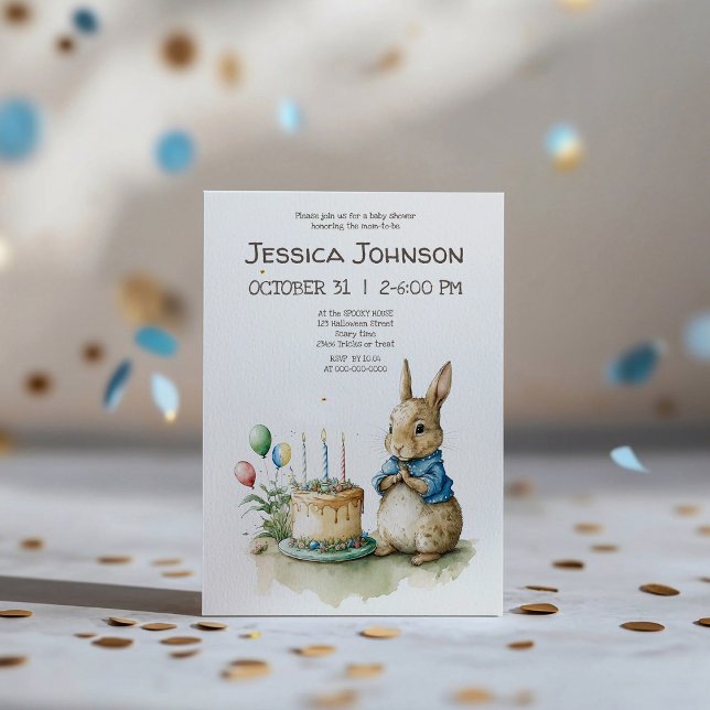 Rabbit Peter Baby Shower Invitation (Creator Uploaded)