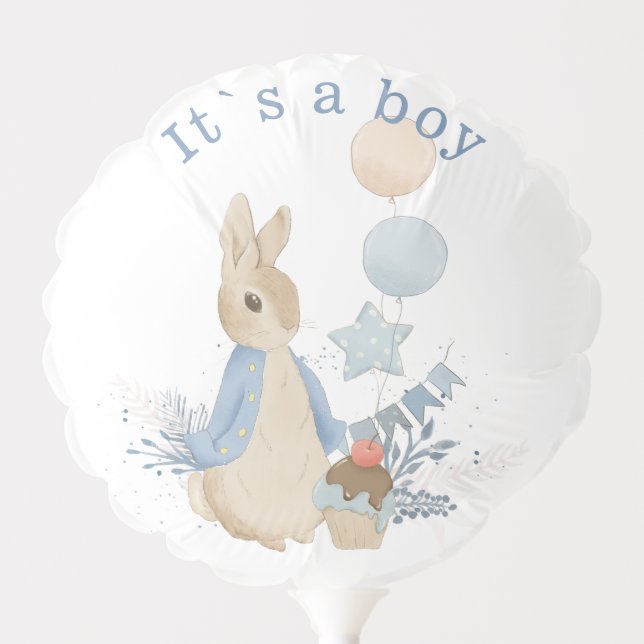 Rabbit Peter Baby Shower Its a Boy  Balloon (Front)