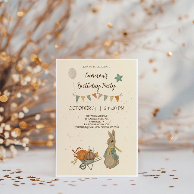 Rabbit Peter Birthday Party Invitation (Creator Uploaded)