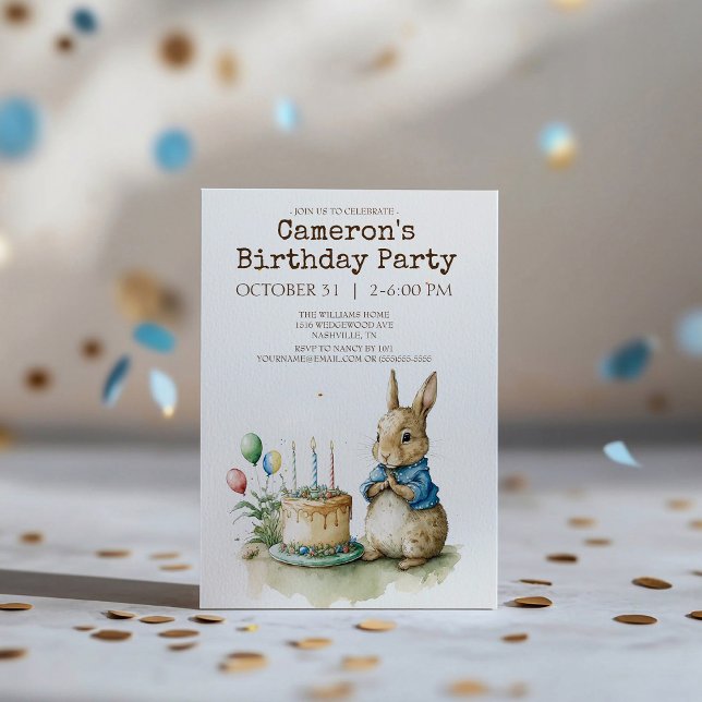 Rabbit Peter Birthday Party Invitation (Creator Uploaded)