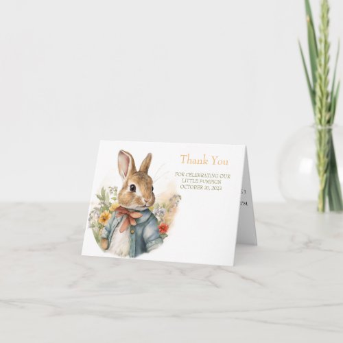 Rabbit Peter Birthday Thank You Card