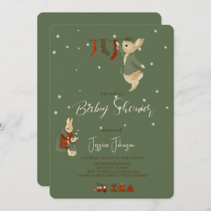 Rabbit Peter christmas Baby Shower Invitation