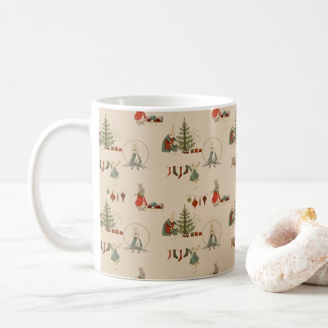 Rabbit Peter Christmas Coffee Mug  (With Donut)