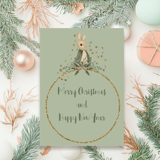 Rabbit Peter Christmas Holiday Card (Creator Uploaded)