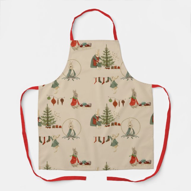 Rabbit Peter christmas holidays Apron (Front)