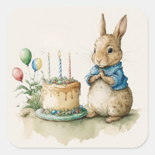 Rabbit Peter party Square Sticker