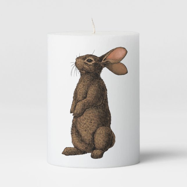 Rabbit Pillar Candle (Front)