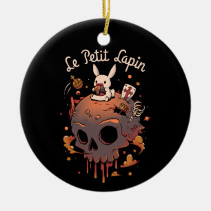 Rabbit Planet - White Bunny Prince Ceramic Ornament