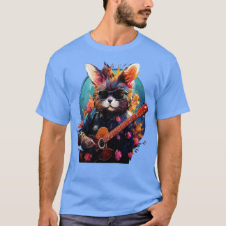 Rabbit Playing Guitar T-Shirt