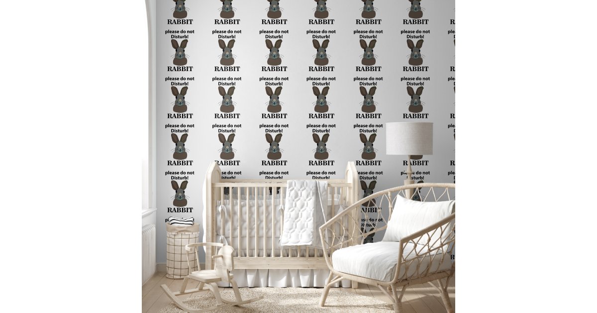 Rabbit Please Do Not Disturb Funny Rabbit Wallpaper | Zazzle