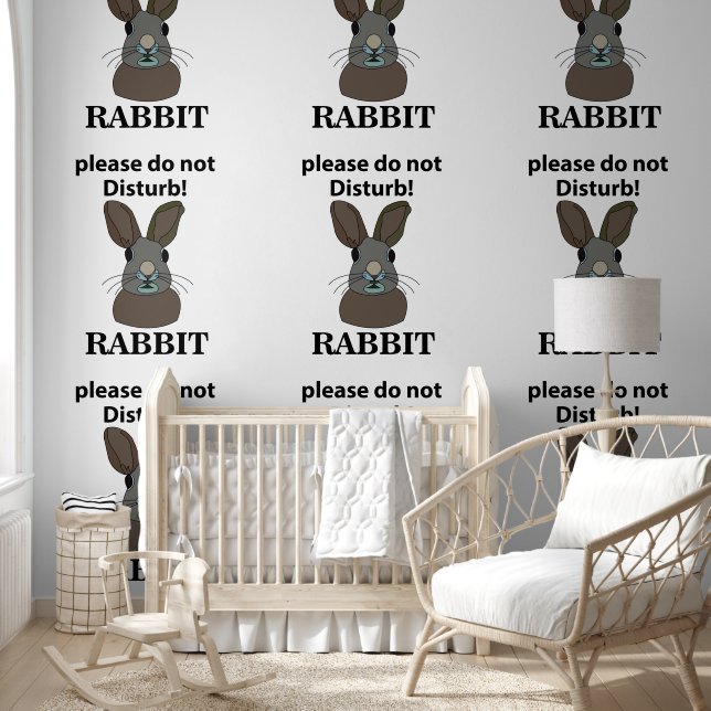 Rabbit Please Do Not Disturb Funny Rabbit Wallpaper (Kids)