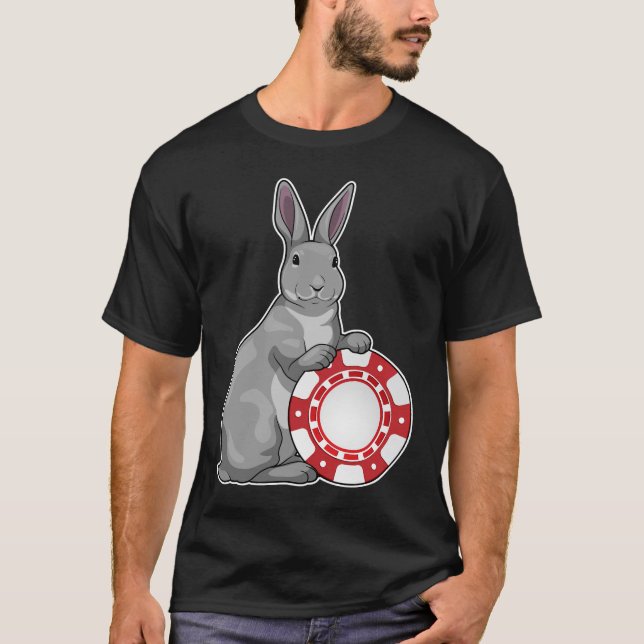 Rabbit Poker Poker chips T-Shirt (Front)