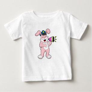 Rabbit Police officer Microphone Baby T-Shirt