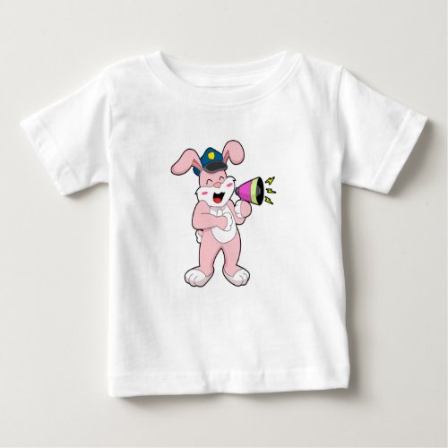Rabbit Police officer Microphone Baby T_Shirt