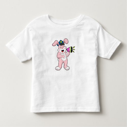 Rabbit Police officer Microphone Toddler T_shirt