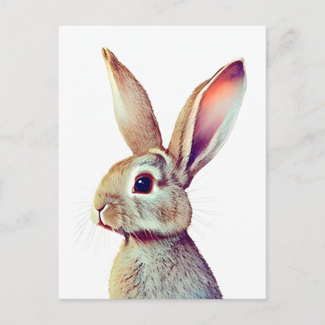 Rabbit Portrait 022 Postcard (Front)