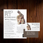 Rabbit Portrait, Pet Boarding Advertising Flyer<br><div class="desc">Rabbit Portrait,  Pet Boarding Advertising Flyer by The Business Card Store.</div>