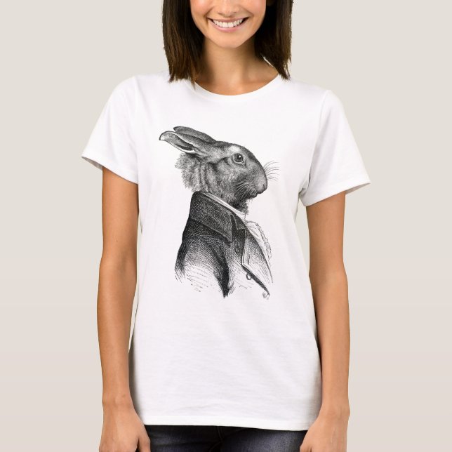 Rabbit Portrait Profile T-Shirt (Front)