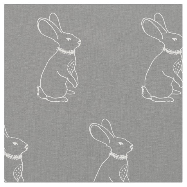 Rabbit Print Fabric (Close Up)
