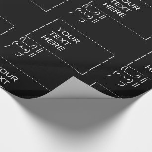 Rabbit Protest Sign / Customizable ASCII Text Art Wrapping Paper