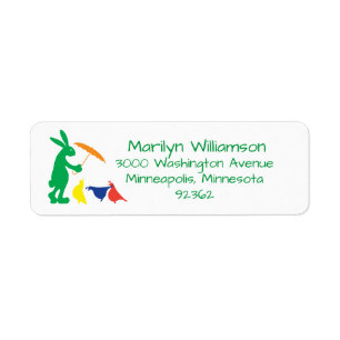 Rabbit & Quail Return Address Label