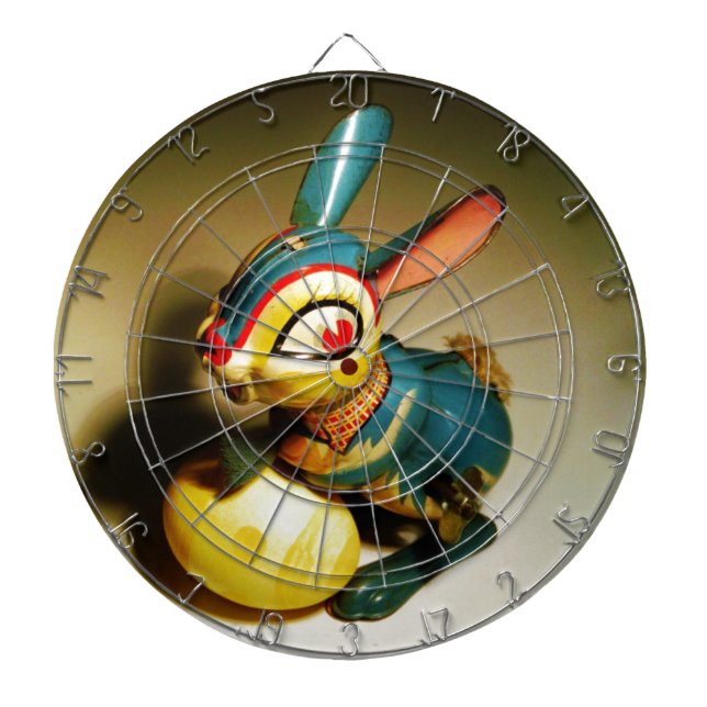 rabbit rabbits toy and easter yellow egg dart board (Front)