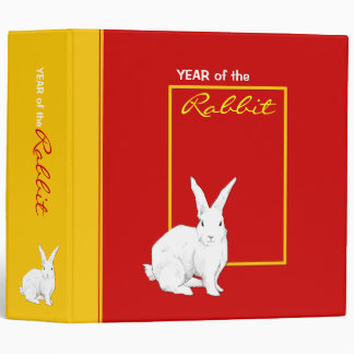 Rabbit red Chinese New Year Binder