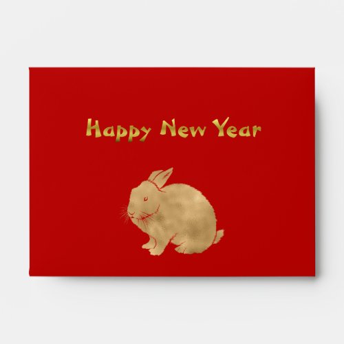 Rabbit Red Chinese New Year Money Envelope