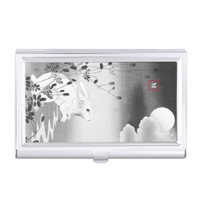 RABBIT REGARDING THE MOON BUSINESS CARD CASE (Front)