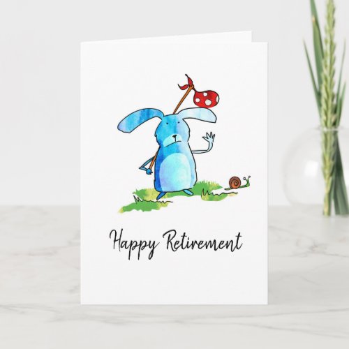 Rabbit Retirement Card