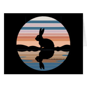 Rabbit Retro Sunset Cards