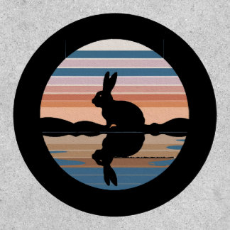Rabbit Retro Sunset Patch