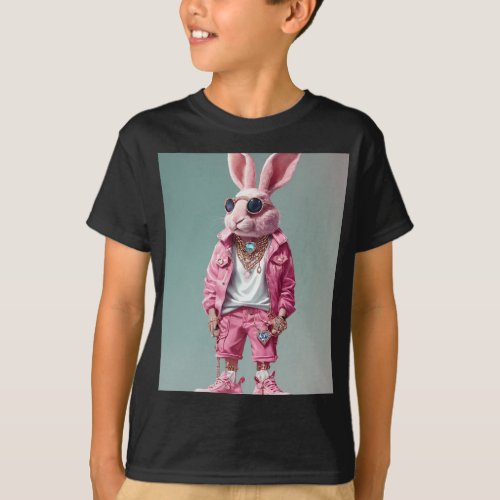 Rabbit Rockstar Shredding in Style T_Shirt