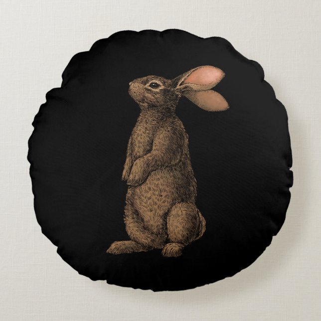 Rabbit Round Pillow (Front)