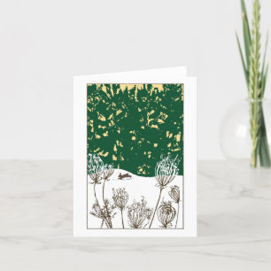 Rabbit Running in the Snow Holiday Card