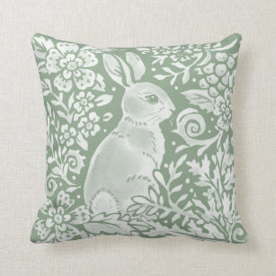 Nehimba Safari Collection: Sage Green & White Decorative Pillow