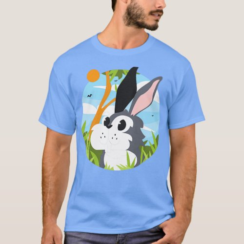 Rabbit Scene Forest T_Shirt