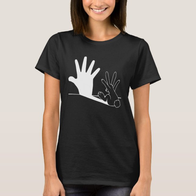 Rabbit Shadow Hand T-Shirt (Front)