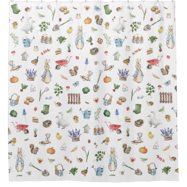 Rabbit Shower Curtain (Front)