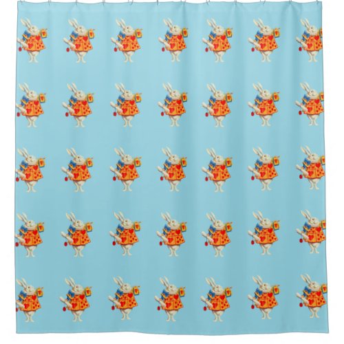 Rabbit _ Shower Curtain Bathroom Alice Wonderland