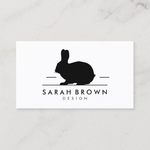 Rabbit Silhouette Business Card