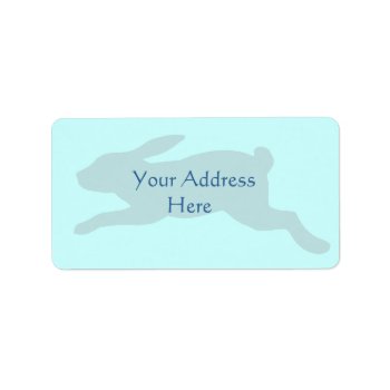 Rabbit Silhouette Label by Figbeater at Zazzle