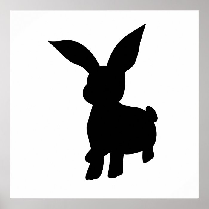 Rabbit Silhouette Poster