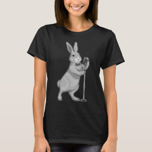 Rabbit Singer Microphone Music T-Shirt