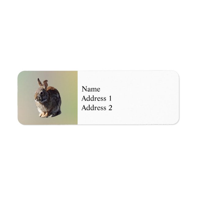 Rabbit Sitting Label (Front)