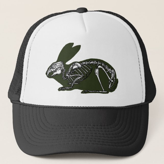 rabbit skeleton trucker hat (Front)
